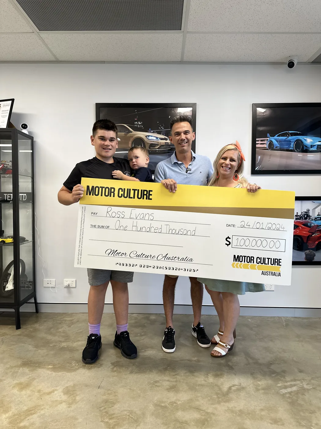 ROSS EVANS, $100K CASH