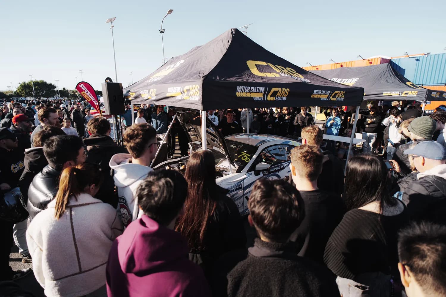 Crowd at a partner activation at a Cars & Culture event