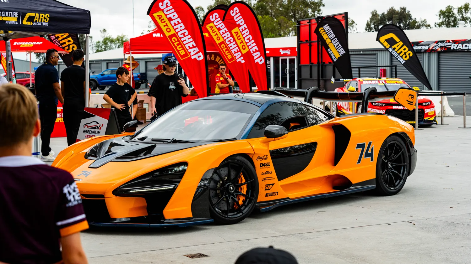 Crowds and cars at an MCA Cars & Culture event