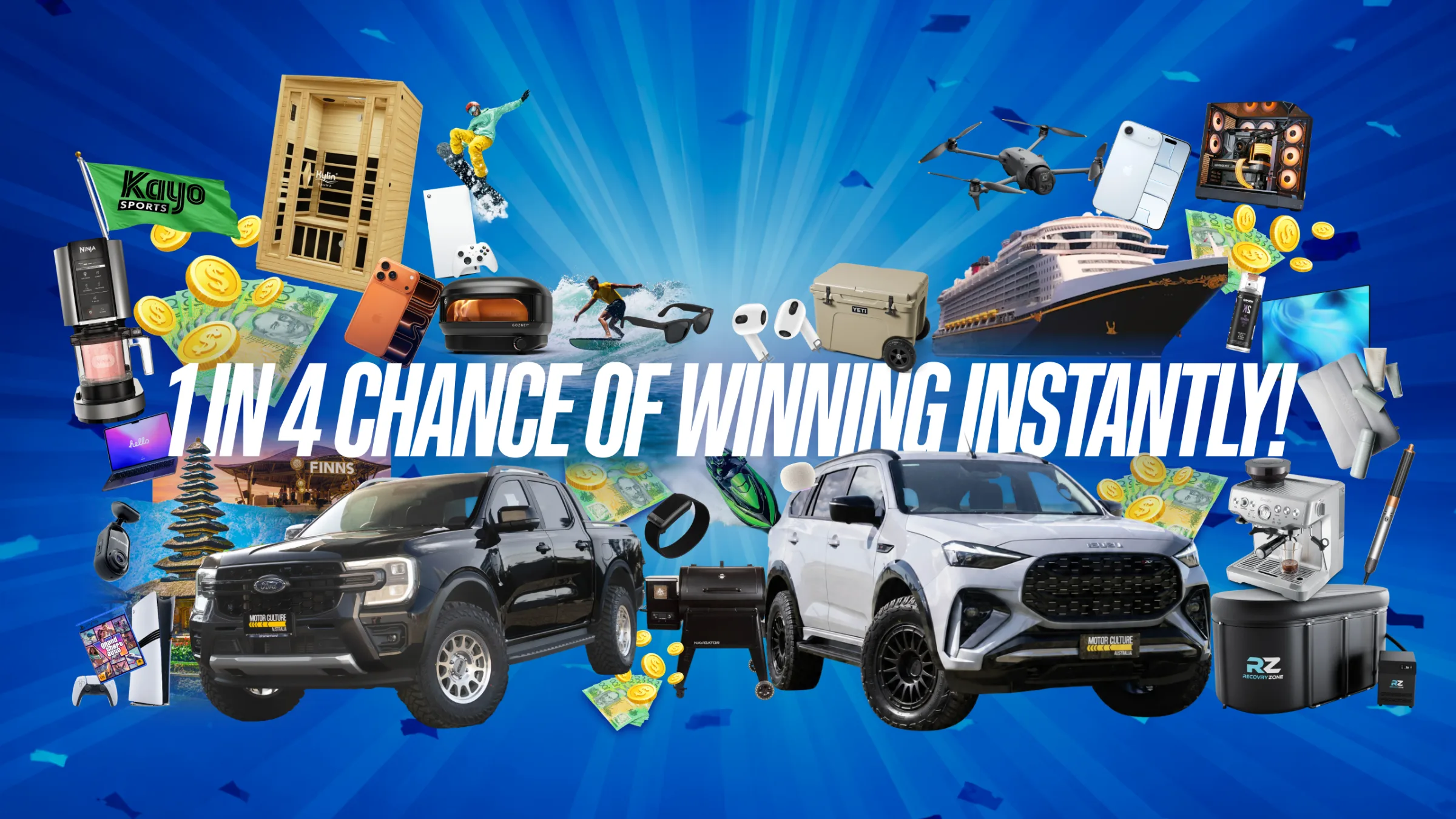 MCA Scratch & Win — 1 in 4 chance of winning instantly