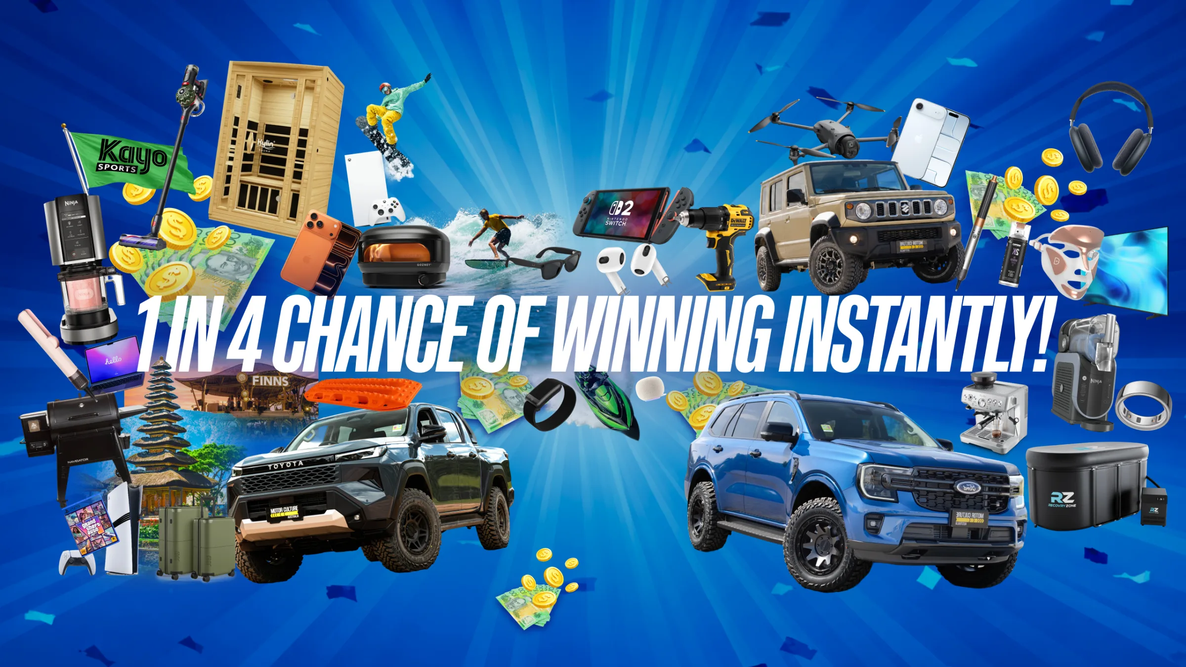 MCA Scratch & Win — 1 in 4 chance of winning instantly