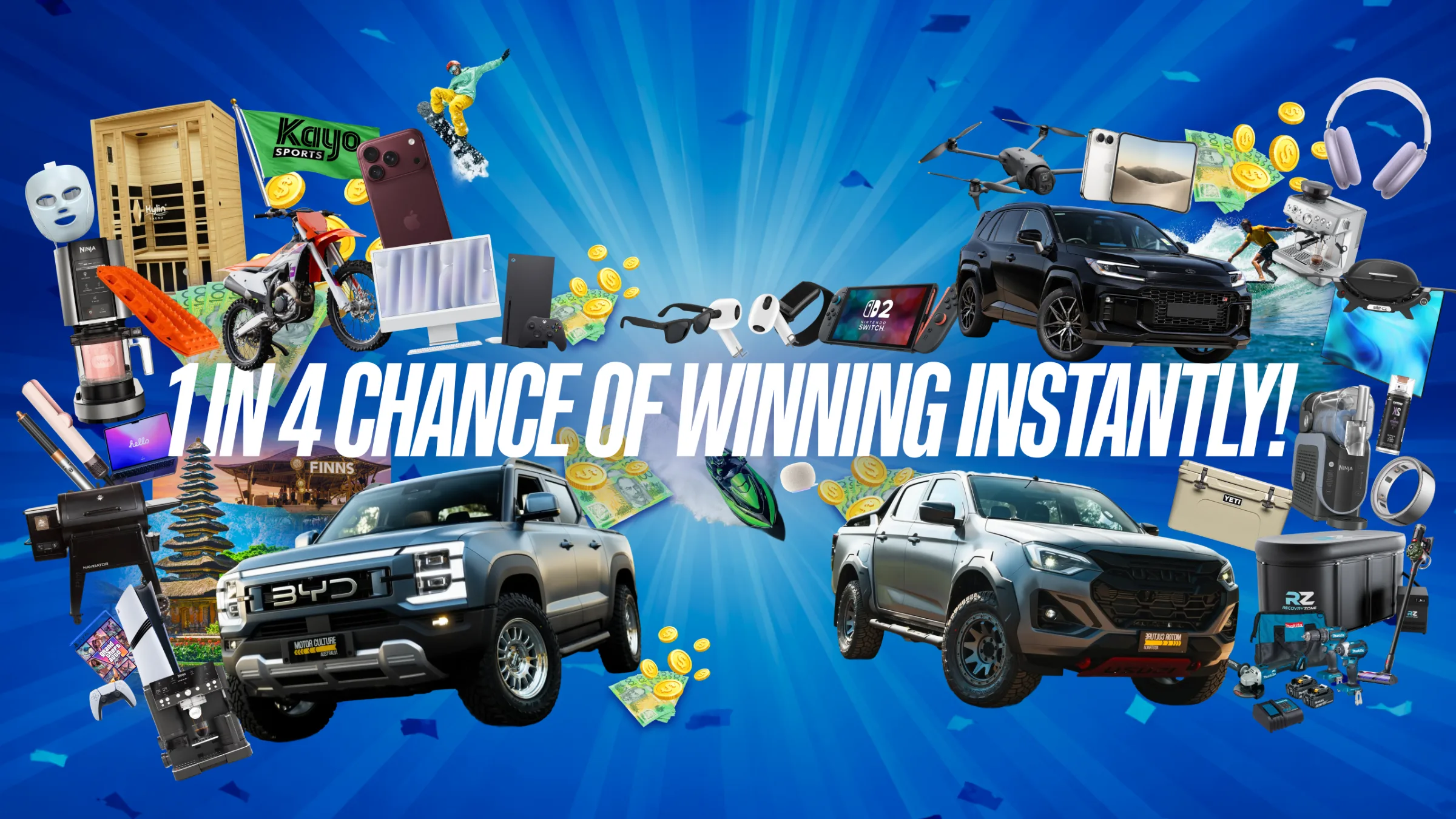 MCA Peel & Win — 1 in 4 chance of winning instantly