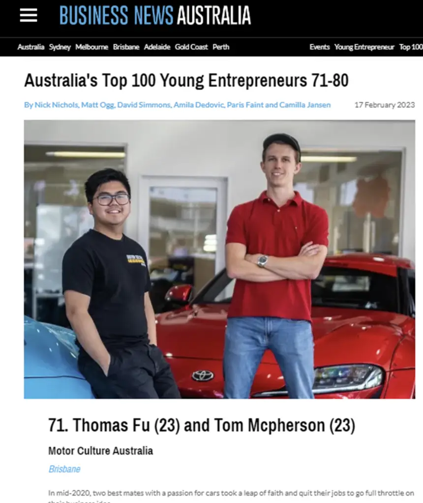 Australia's Top 100 Young Entrepreneurs 2023