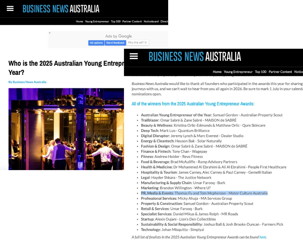 Australian Young Entrepreneur Award 2025