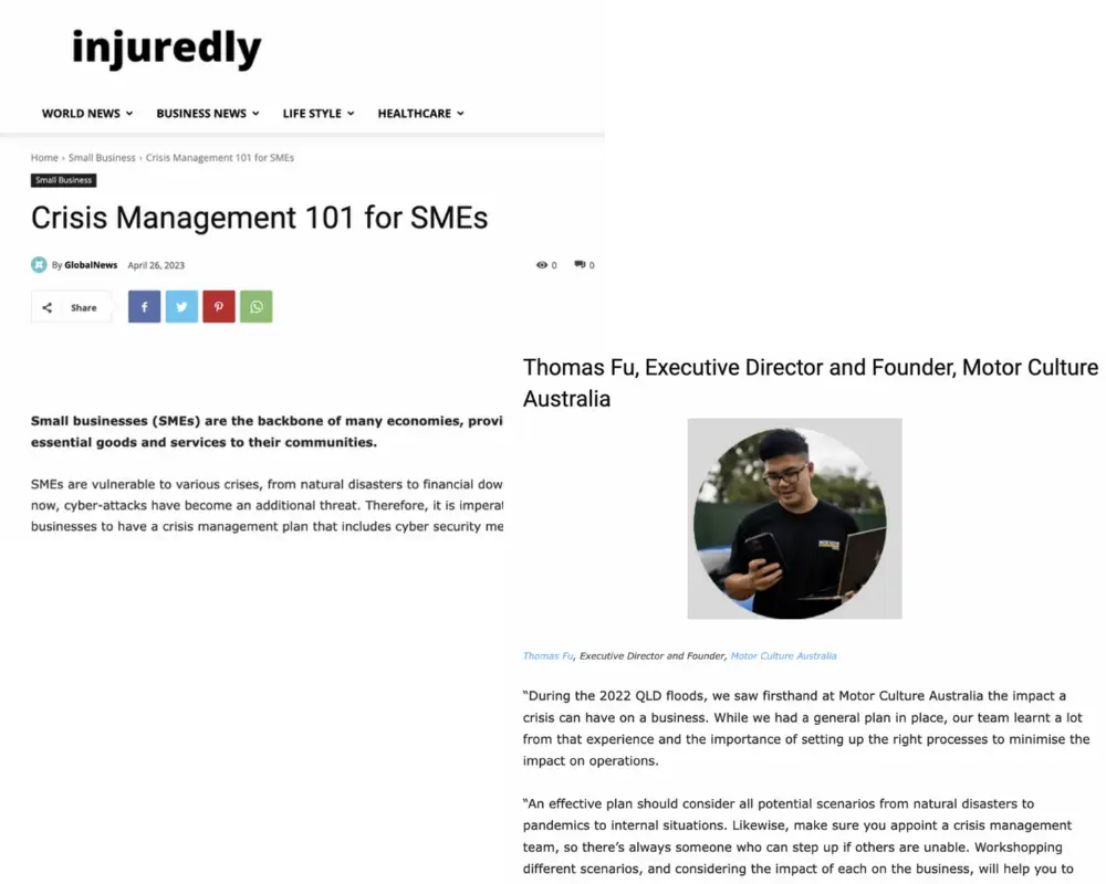 Injuredly Online Publication