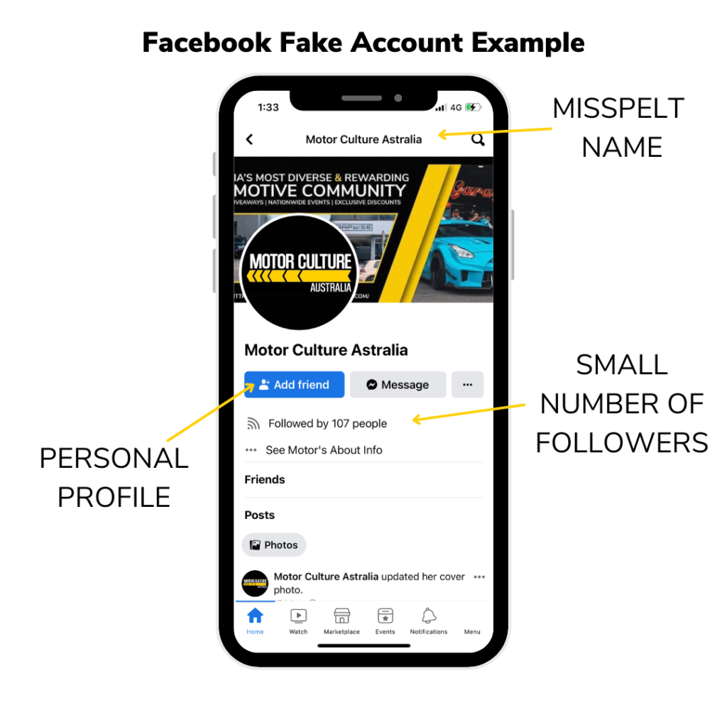Beware of Scam Accounts Motor Culture Australia